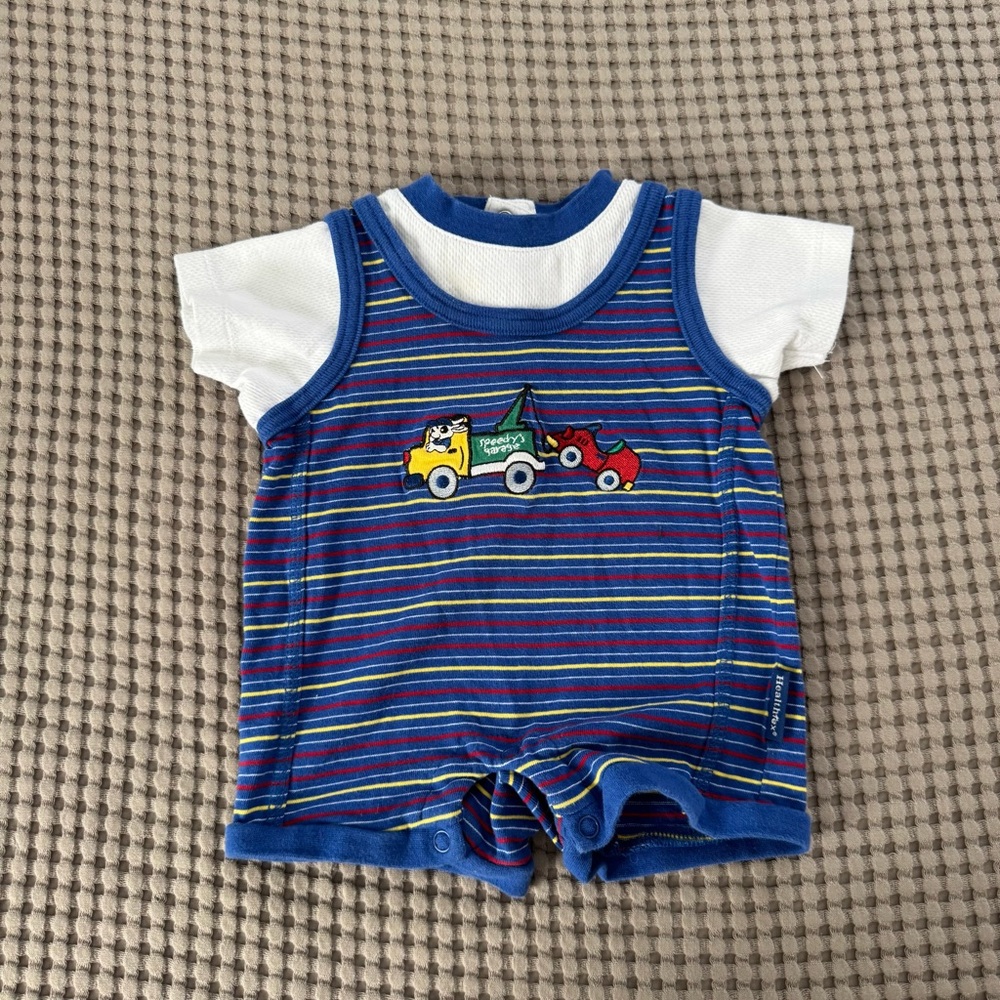 Vintage Healthtex speedy’s garage romper 3-6m